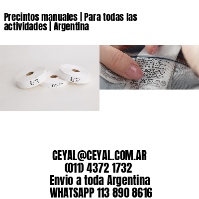 Precintos manuales | Para todas las actividades | Argentina