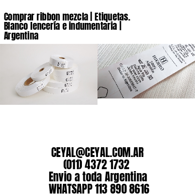 Comprar ribbon mezcla | Etiquetas. Blanco lencería e indumentaria | Argentina