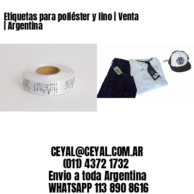 Etiquetas para poliéster y lino | Venta | Argentina