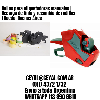 Rollos para etiquetadoras manuales | Recarga de tinta y recambio de rodillos | Boedo  Buenos Aires