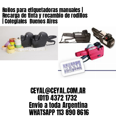 Rollos para etiquetadoras manuales | Recarga de tinta y recambio de rodillos | Colegiales  Buenos Aires