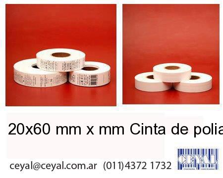 20×60 mm x mm Cinta de poliamida