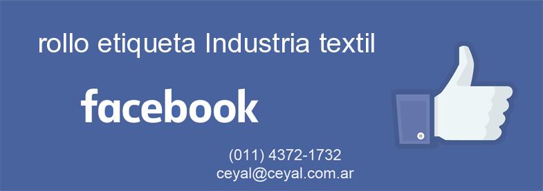 rollo etiqueta Industria textil