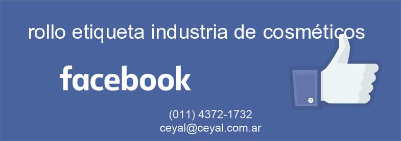 rollo etiqueta industria de cosméticos