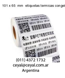 101 x 65  mm  etiquetas termicas congelados