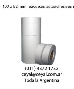 103 x 52  mm  etiquetas autoadhesivas redondas