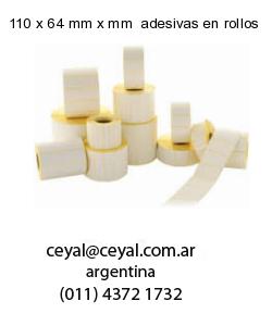 110 x 64 mm x mm  adesivas en rollos