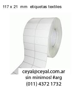 117 x 21  mm  etiquetas textiles
