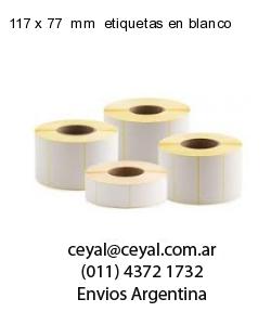 117 x 77  mm  etiquetas en blanco