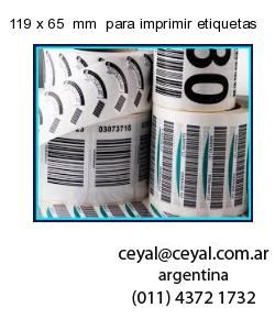 119 x 65  mm  para imprimir etiquetas