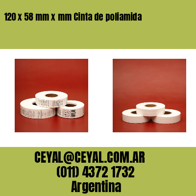 120 x 58 mm x mm Cinta de poliamida