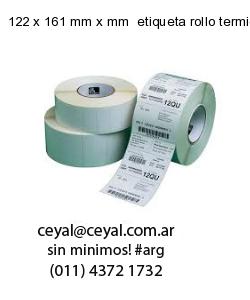 122 x 161 mm x mm  etiqueta rollo termico