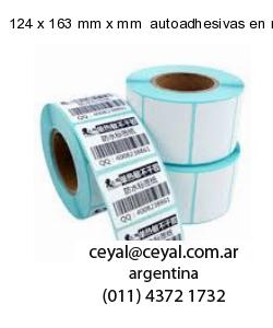 124 x 163 mm x mm  autoadhesivas en rollo