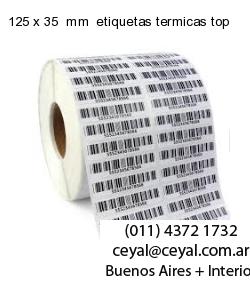 125 x 35  mm  etiquetas termicas top