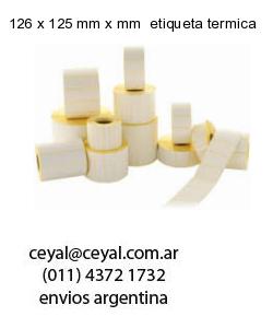 126 x 125 mm x mm  etiqueta termica