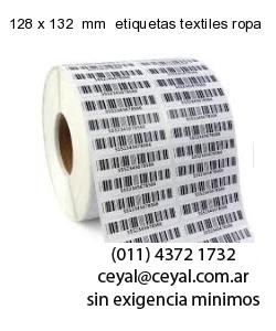 128 x 132  mm  etiquetas textiles ropa