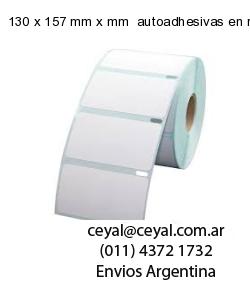 130 x 157 mm x mm  autoadhesivas en rollo