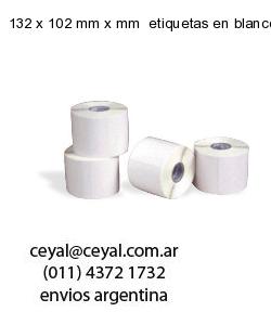 132 x 102 mm x mm  etiquetas en blanco