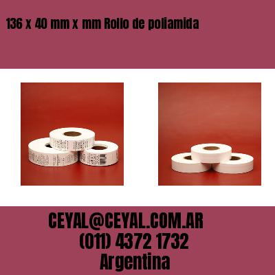 136 x 40 mm x mm Rollo de poliamida
