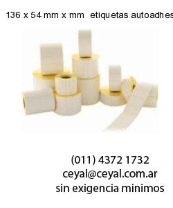 136 x 54 mm x mm  etiquetas autoadhesivas redondas