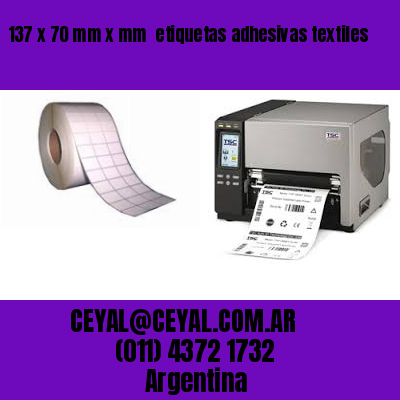 137 x 70 mm x mm  etiquetas adhesivas textiles