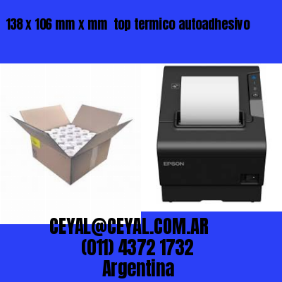 138 x 106 mm x mm  top termico autoadhesivo