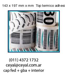 143 x 197 mm x mm  Top termico adhesivo