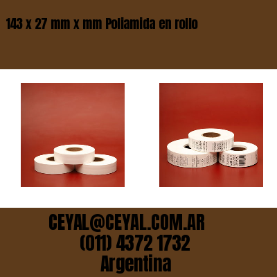 143 x 27 mm x mm Poliamida en rollo