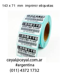 143 x 71  mm  imprimir etiquetas