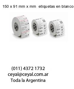 150 x 91 mm x mm  etiquetas en blanco rectangulares