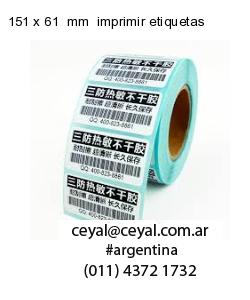 151 x 61  mm  imprimir etiquetas