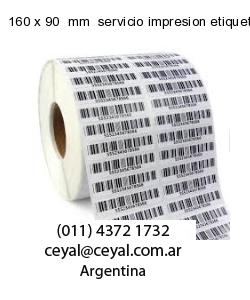 160 x 90  mm  servicio impresion etiquetas offset