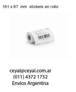 161 x 87  mm  stickers en rollo