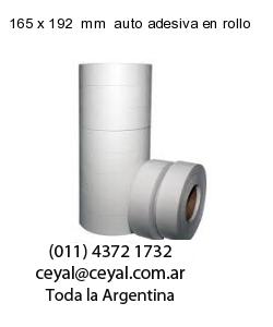 165 x 192  mm  auto adesiva en rollo