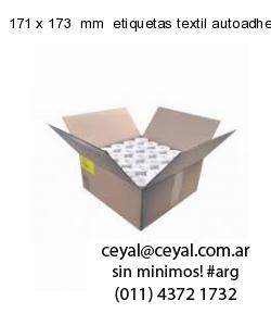 171 x 173  mm  etiquetas textil autoadhesivas