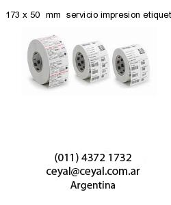 173 x 50  mm  servicio impresion etiquetas numeradas