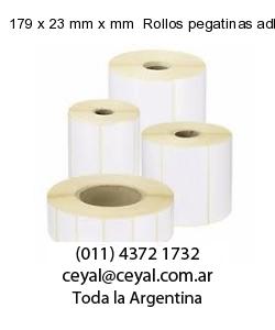 179 x 23 mm x mm  Rollos pegatinas adhesivas