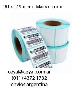 181 x 125  mm  stickers en rollo