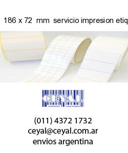 186 x 72  mm  servicio impresion etiquetas opp
