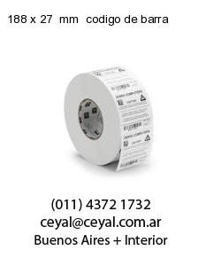 188 x 27  mm  codigo de barra