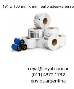 191 x 100 mm x mm  auto adesiva en rollo