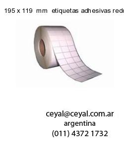 195 x 119  mm  etiquetas adhesivas redondas