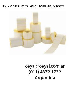195 x 183  mm  etiquetas en blanco