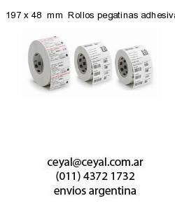 197 x 48  mm  Rollos pegatinas adhesivas