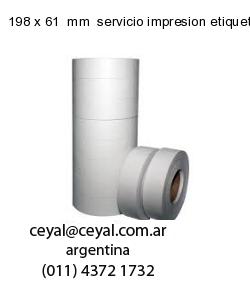 198 x 61  mm  servicio impresion etiquetas