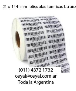 21 x 144  mm  etiquetas termicas balanzas