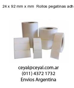 24 x 92 mm x mm  Rollos pegatinas adhesivas
