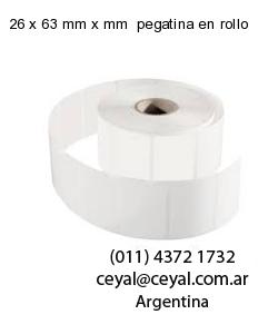 26 x 63 mm x mm  pegatina en rollo
