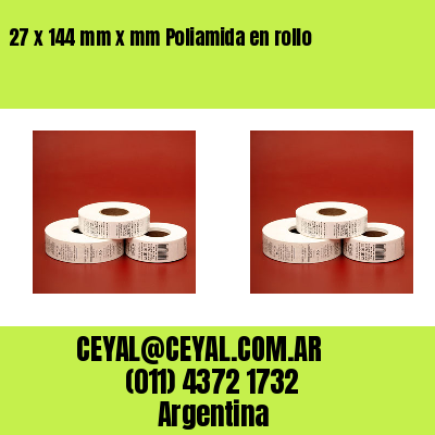 27 x 144 mm x mm Poliamida en rollo