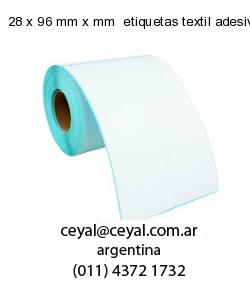 28 x 96 mm x mm  etiquetas textil adesivas